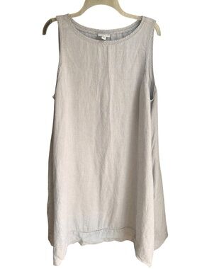 J. Jill love linen gray tank shift dress Size Large